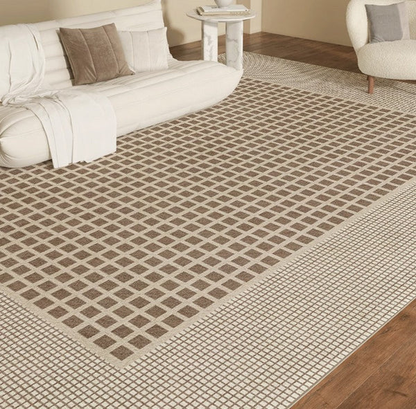 Contemporary Soft Rugs Next to Bed, Abstract Modern Rugs for Living Room, Dining Room Modern Floor Carpets, Modern Rug Ideas for Bedroom-Art Painting Canvas