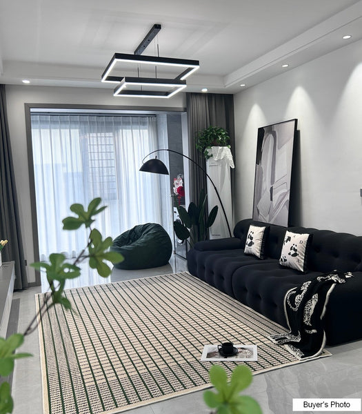 Unique Modern Rugs for Living Room, Large Modern Rugs for Bedroom, Geometric Area Rugs under Coffee Table, Contemporary Modern Rugs for Dining Room-Art Painting Canvas