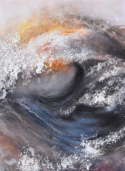 Living Room Modern Paintings, Big Wave Painting, Acrylic Canvas Paintings, Large Painting on Canvas, Modern Abstract Painting-Art Painting Canvas