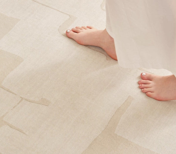 Contemporary Modern Rugs Next to Bed, Abstract Modern Rugs for Living Room, Mid Century Geometric Carpets, Modern Rugs under Dining Room Table-Art Painting Canvas