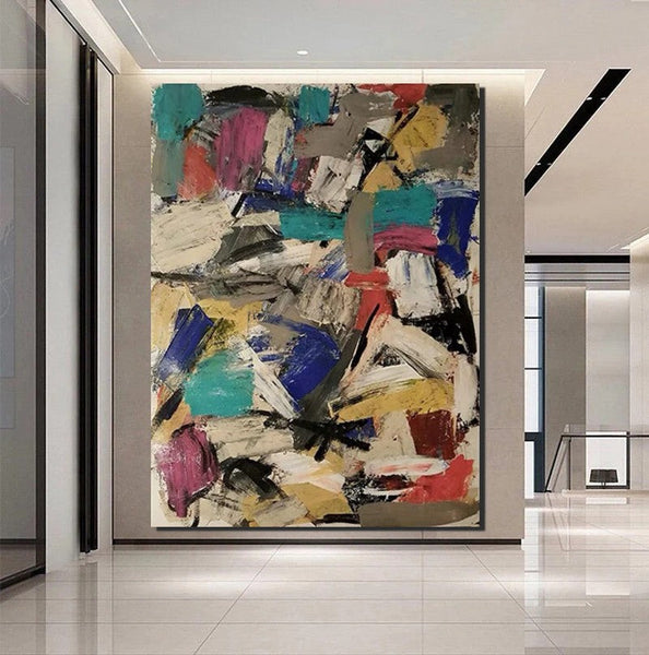 Large Abstract Paintings, Contemporary Acrylic Wall Art Ideas, Large Paintings for Living Room, Simple Modern Art, Modern Canvas Painting-Art Painting Canvas