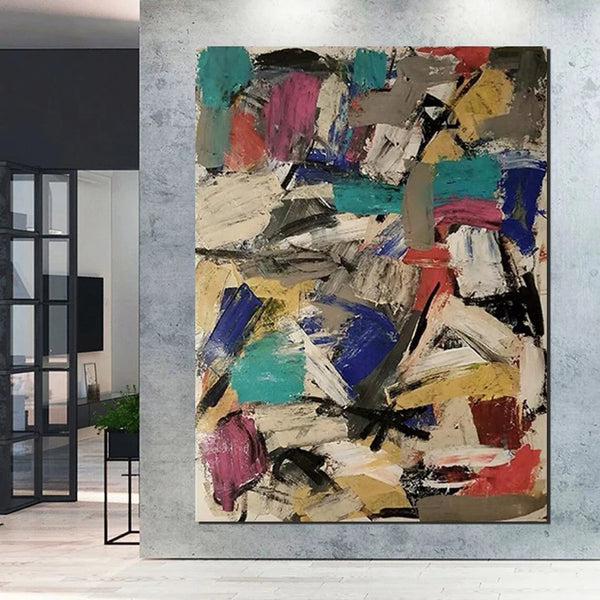Large Abstract Paintings, Contemporary Acrylic Wall Art Ideas, Large Paintings for Living Room, Simple Modern Art, Modern Canvas Painting-Art Painting Canvas