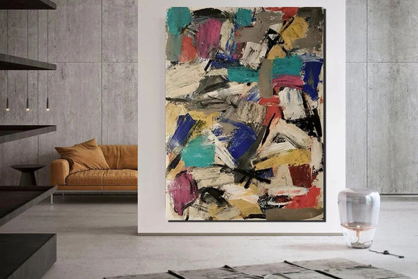 Large Abstract Paintings, Contemporary Acrylic Wall Art Ideas, Large Paintings for Living Room, Simple Modern Art, Modern Canvas Painting-Art Painting Canvas