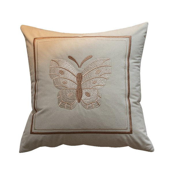 Decorative Pillow Arrangement Ideas for Couch, Modern Decorative Pillows for Bedroom, Embroidered Butterfly Pillow Covers, Large Decorative Throw Pillows for Living Room-Art Painting Canvas