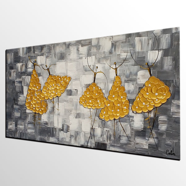 Contemporary Paintings, Custom Abstract Painting, Original Painting for Sale, Ballet Dancer Painting, Paintings for Bedroom-Art Painting Canvas