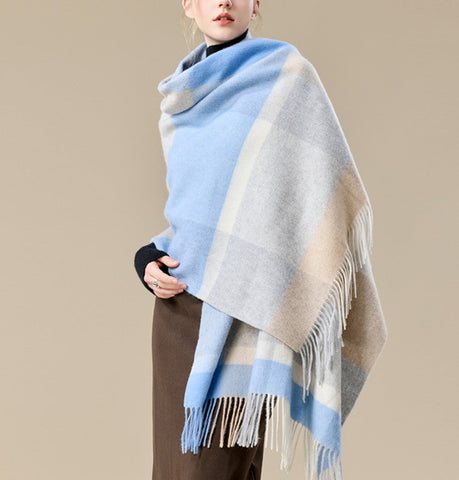 Large Wool Scarf, Winter Shawl, Christmas Holiday Gift, Evening Wrap, Winter Shawl, Elegant Shawl, Warm Cape, Cold Weather Scarf, Fashion Scarf, Oversized Scarf-Art Painting Canvas