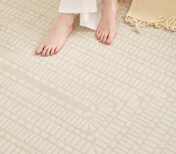 Bedroom Modern Floor Rugs, Modern Area Rug for Living Room, Large Area Rugs for Office, Mid Century Contemporary Rugs under Sofa-Art Painting Canvas