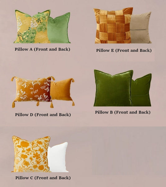 Modern Decorative Pillows for Couch, Decorative Cushion Covers, Decorative Pillow Arrangement Ideas for Interior Design, Unique Decorative Pillows for Bedroom-Art Painting Canvas