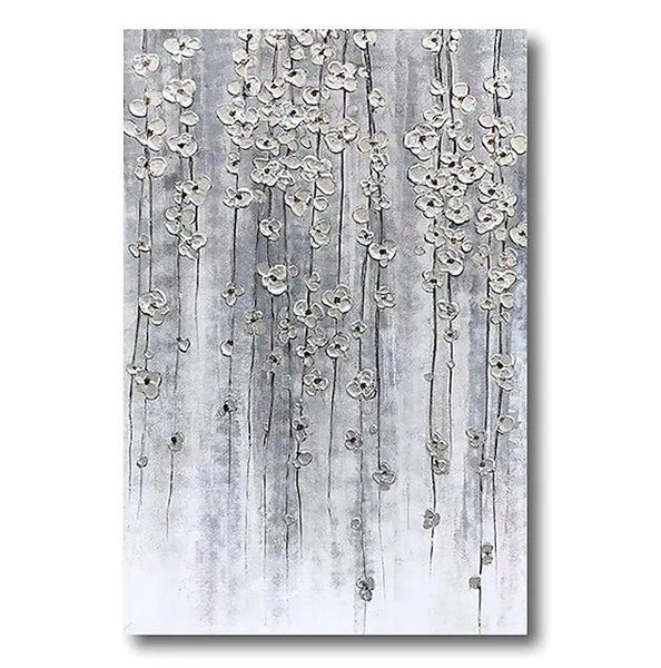 Paintings for Bedroom, Abstract Flower Painting, Flower Acrylic Painting, Canvas Painting Flower, Simple Modern Acrylic Paintings-Art Painting Canvas