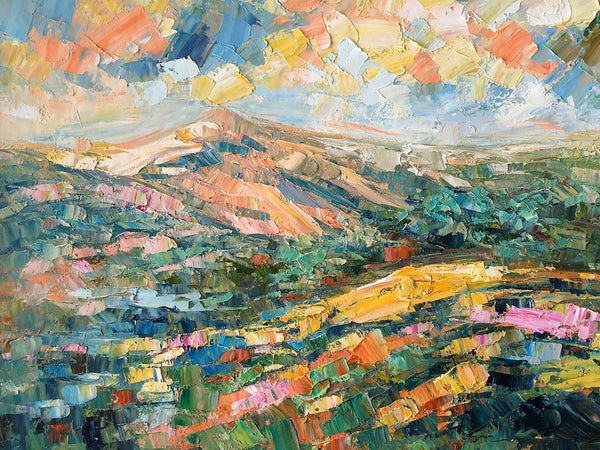 Landscape Oil Painting, Abstract Autumn Mountain Painting, Canvas Painting for Sale-Art Painting Canvas