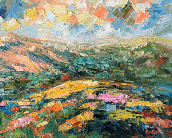 Landscape Oil Painting, Abstract Autumn Mountain Painting, Canvas Painting for Sale-Art Painting Canvas