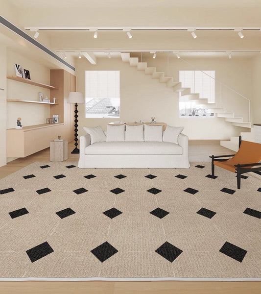 Large Modern Rugs for Living Room, Bedroom Modern Rugs, Dining Room Geometric Soft Rugs, Contemporary Modern Rugs for Office-Art Painting Canvas