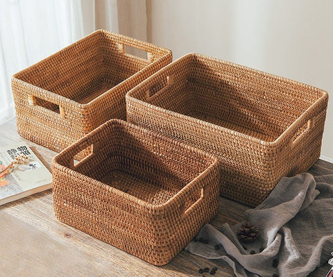 Storage Basket for Shelves, Rectangle Storage Basket for Toys, Storage Baskets for Bathroom, Kitchen Storage Baskets-Art Painting Canvas