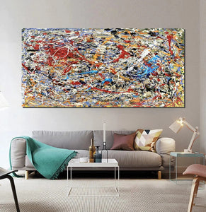 Colorful Contemporary Canvas Artwork, Modern Art Paintings for Dining Room, Abstract Wall Art Paintings, Large Acrylic Paintings on Canvas, Hand Painted Wall Art Paintings-Art Painting Canvas