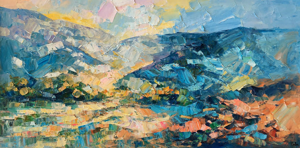 Canvas Art, Wall Art, Original Artwork, Original Art, Custom Canvas Painting, Mountain Landscape Art-Art Painting Canvas