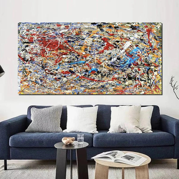 Colorful Contemporary Canvas Artwork, Modern Art Paintings for Dining Room, Abstract Wall Art Paintings, Large Acrylic Paintings on Canvas, Hand Painted Wall Art Paintings-Art Painting Canvas
