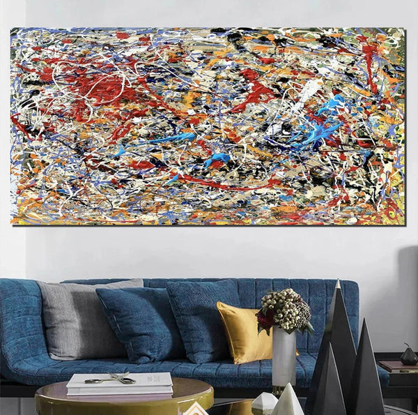 Colorful Contemporary Canvas Artwork, Modern Art Paintings for Dining Room, Abstract Wall Art Paintings, Large Acrylic Paintings on Canvas, Hand Painted Wall Art Paintings-Art Painting Canvas