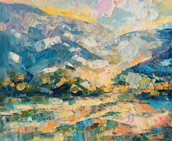 Canvas Art, Wall Art, Original Artwork, Original Art, Custom Canvas Painting, Mountain Landscape Art-Art Painting Canvas