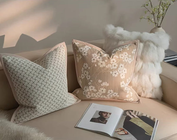 Modern Decorative Pillow Cover, Decorative Throw Pillows for Living Room, Decorative Pillow Arrangement Ideas for Couch, Modern Sofa Pillows-Art Painting Canvas
