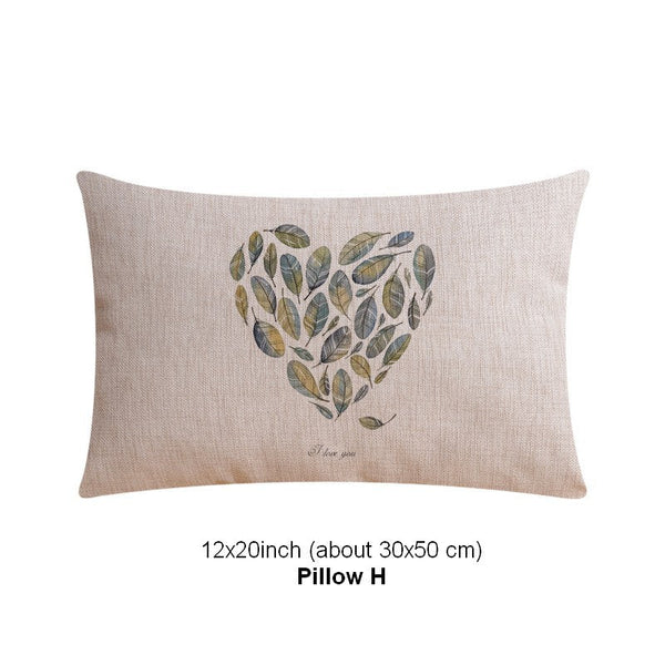 Decorative Sofa Pillows for Dining Room, Simple Decorative Pillow Covers, Love Birds Throw Pillows for Couch, Singing Birds Decorative Throw Pillows-Art Painting Canvas