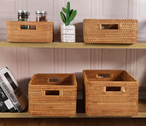 Large Storage Baskets for Bedroom, Storage Baskets for Bathroom, Rectangular Storage Baskets, Storage Baskets for Shelves-Art Painting Canvas