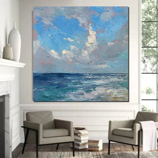 Abstract Landscape Canvas Painting for Living Room, Modern Wall Art Painting, Contemporary Abstract Artwork, Heavy Texture Paintings for Interior Design-Art Painting Canvas