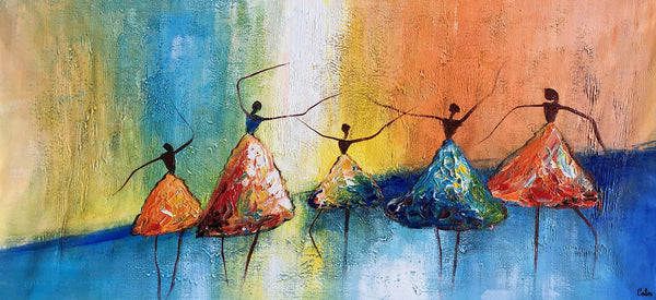 Acrylic Abstract Painting, Ballet Dancer Painting, Abstract Modern Painting, Modern Paintings for Living Room,Custom Art-Art Painting Canvas