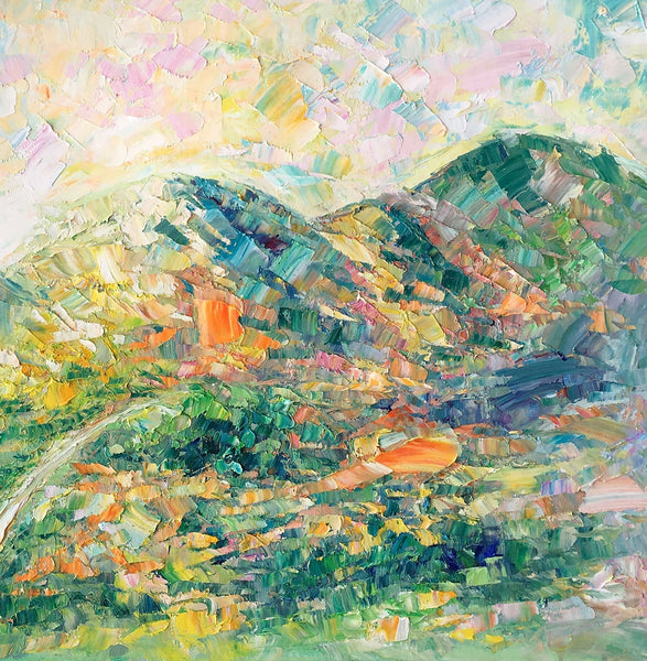 Abstract Oil Painting, Impasto Painting, Custom Landscape Painting, Mountain Landscape Painting-Art Painting Canvas