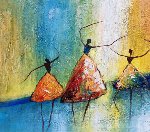 Acrylic Abstract Painting, Ballet Dancer Painting, Abstract Modern Painting, Modern Paintings for Living Room,Custom Art-Art Painting Canvas