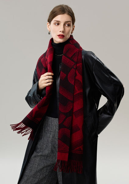 Fashion Designer Scarf, Soft Cashmere Scarf for Women, Cold Weather Scarf, Elegant Scarf, Holiday Women Scarf, Modern Wool Scarf, Warm Winter Scarf-Art Painting Canvas