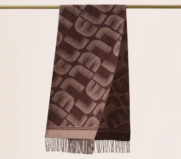 Cold Weather Scarf, Fashion Designer Scarf, Elegant Scarf, Holiday Women Scarf, Modern Wool Scarf, Warm Winter Scarf, Soft Cashmere Scarf for Women-Art Painting Canvas