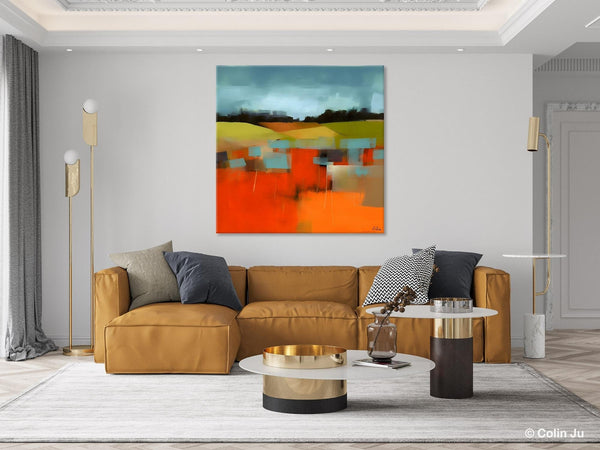 Original Landscape Wall Art Paintings, Oversized Modern Canvas Paintings, Modern Acrylic Artwork, Large Abstract Painting for Dining Room-Art Painting Canvas