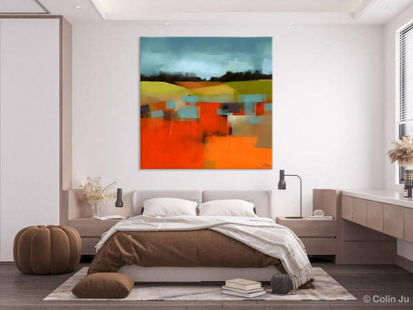Original Landscape Wall Art Paintings, Oversized Modern Canvas Paintings, Modern Acrylic Artwork, Large Abstract Painting for Dining Room-Art Painting Canvas