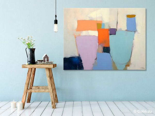 Simple Wall Painting Ideas for Living Room, Extra Large Painting on Canvas, Contemporary Acrylic Art, Original Abstract Wall Art Paintings-Art Painting Canvas