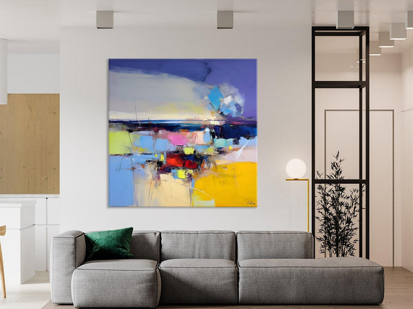 Landscape Abstract Paintings, Original Canvas Wall Art Paintings, Modern Canvas Painting for Dining Room, Acrylic Painting on Canvas-Art Painting Canvas