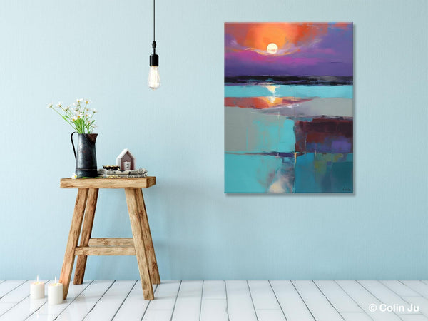 Extra Large Painting on Canvas, Oversized Contemporary Acrylic Painting, Extra Large Canvas Painting for Bedroom, Original Abstract Painting