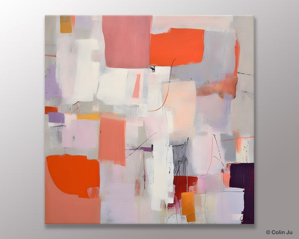 Modern Acrylic Artwork, Original Abstract Wall Art, Contemporary Canvas Art, Hand Painted Canvas Art, Large Abstract Painting for Bedroom-Art Painting Canvas