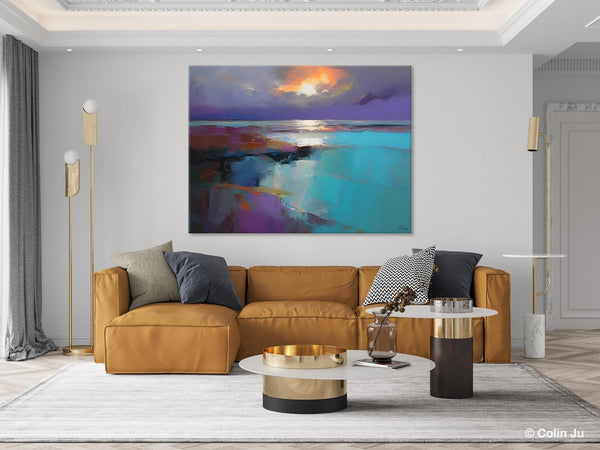 Original Landscape Abstract Painting, Landscape Canvas Paintings for Dining Room, Extra Large Modern Wall Art, Acrylic Painting on Canvas-Art Painting Canvas