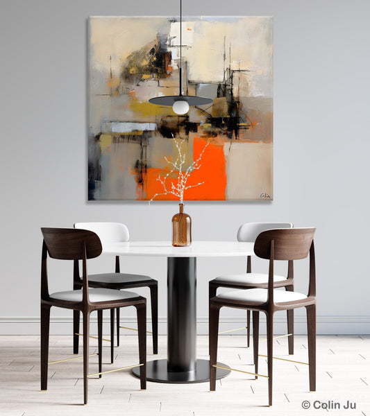 Large Abstract Art for Bedroom, Original Abstract Wall Art, Simple Modern Acrylic Artwork, Modern Canvas Paintings, Contemporary Canvas Art-Art Painting Canvas