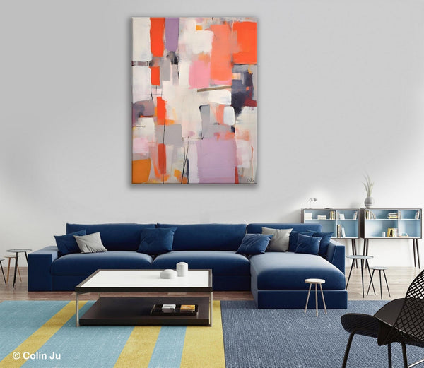 Large Painting for Dining Room, Original Canvas Artwork, Contemporary Acrylic Painting on Canvas, Simple Abstract Art, Wall Art Paintings-Art Painting Canvas