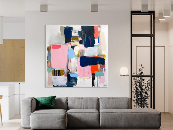 Modern Original Abstract Wall Art, Contemporary Canvas Art, Canvas Paintings, Large Abstract Art for Bedroom, Simple Modern Acrylic Artwork-Art Painting Canvas