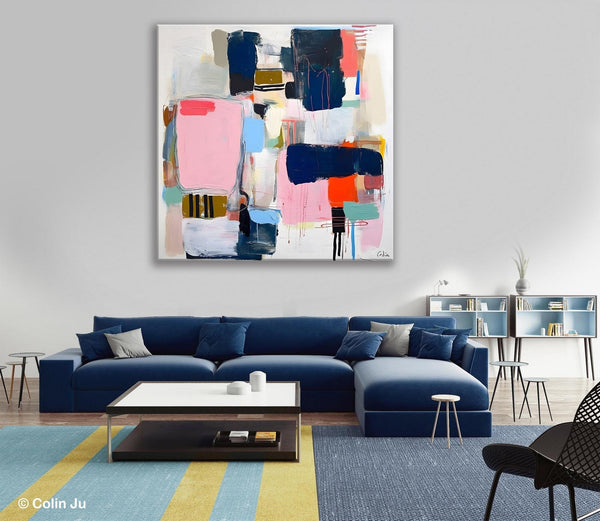 Modern Original Abstract Wall Art, Contemporary Canvas Art, Canvas Paintings, Large Abstract Art for Bedroom, Simple Modern Acrylic Artwork-Art Painting Canvas