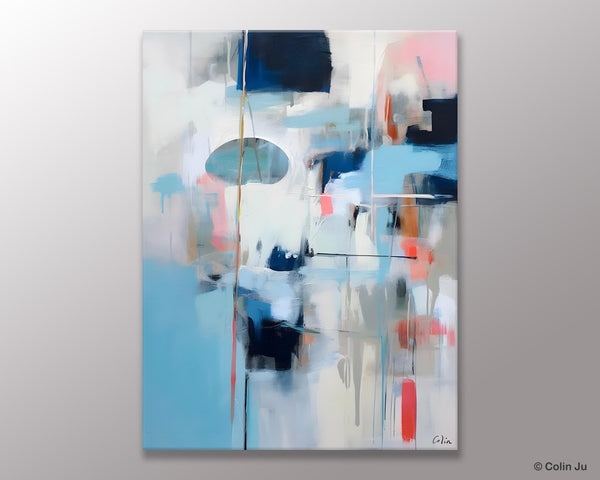 Large Wall Paintings for Bedroom, Contemporary Abstract Paintings on Canvas, Oversized Abstract Wall Art Paintings, Original Abstract Art-Art Painting Canvas