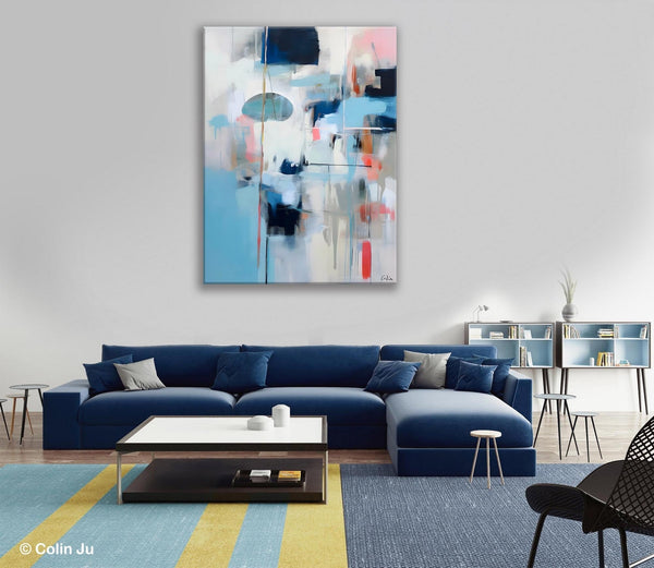 Large Wall Paintings for Bedroom, Contemporary Abstract Paintings on Canvas, Oversized Abstract Wall Art Paintings, Original Abstract Art-Art Painting Canvas