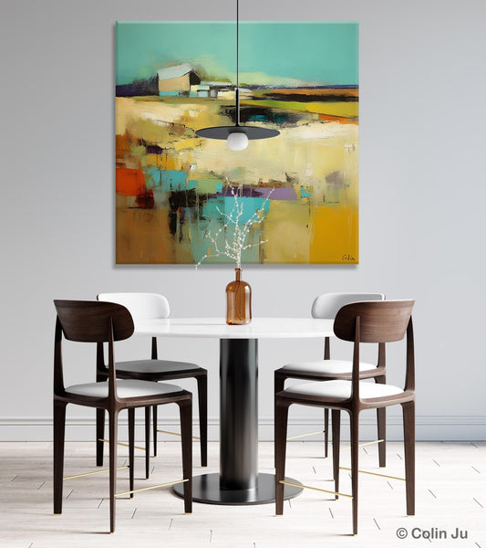 Large Landscape Canvas Paintings, Hand Painted Canvas Art, Landscape Acrylic Art, Original Abstract Art, Landscape Paintings for Living Room-Art Painting Canvas
