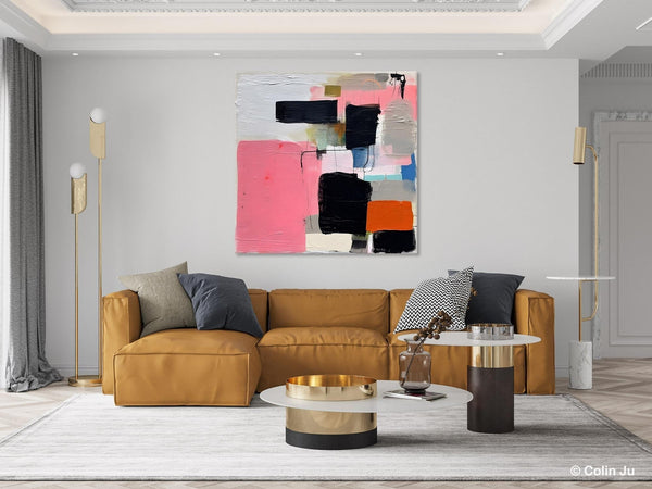 Modern Original Abstract Art, Large Wall Art for Bedroom, Geometric Modern Acrylic Art, Canvas Paintings for Sale, Contemporary Canvas Art-Art Painting Canvas