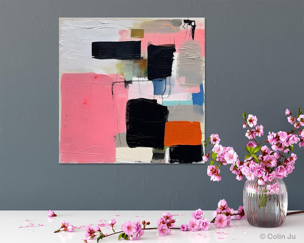 Modern Original Abstract Art, Large Wall Art for Bedroom, Geometric Modern Acrylic Art, Canvas Paintings for Sale, Contemporary Canvas Art-Art Painting Canvas