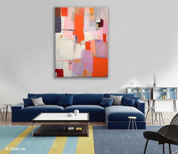 Large Modern Canvas Art for Dining Room, Simple Abstract Art, Large Original Wall Art Painting for Bedroom, Acrylic Paintings on Canvas-Art Painting Canvas