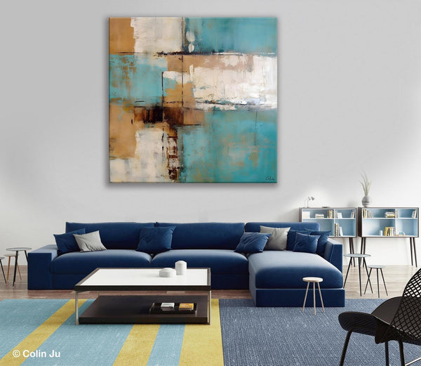 Large Wall Art for Bedroom, Geometric Modern Acrylic Art, Modern Original Abstract Art, Canvas Paintings for Sale, Contemporary Canvas Art-Art Painting Canvas