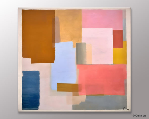 Original Abstract Art, Canvas Paintings for Sale, Large Modern Wall Art for Bedroom, Geometric Modern Acrylic Art, Contemporary Canvas Art-Art Painting Canvas